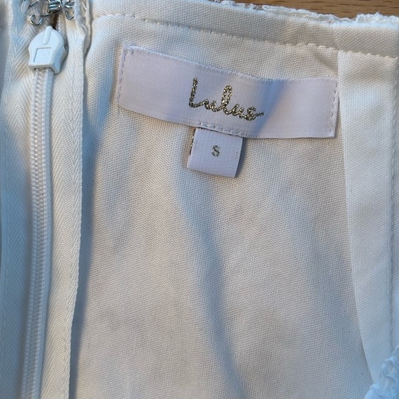 NWT Lulu’s Lace Wedding Dress Strapless White Simple Elegant Small - Picture 7 of 14
